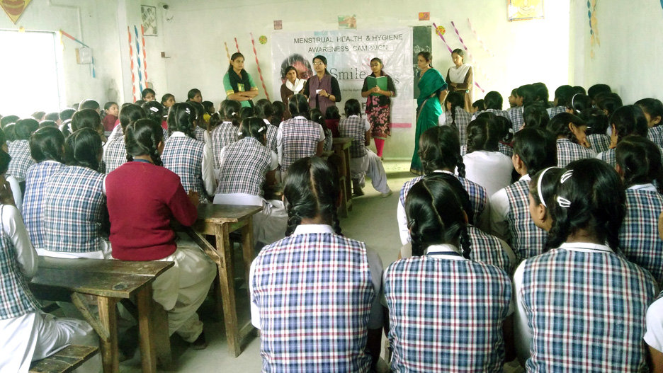 Support for menstrual health for girls in India