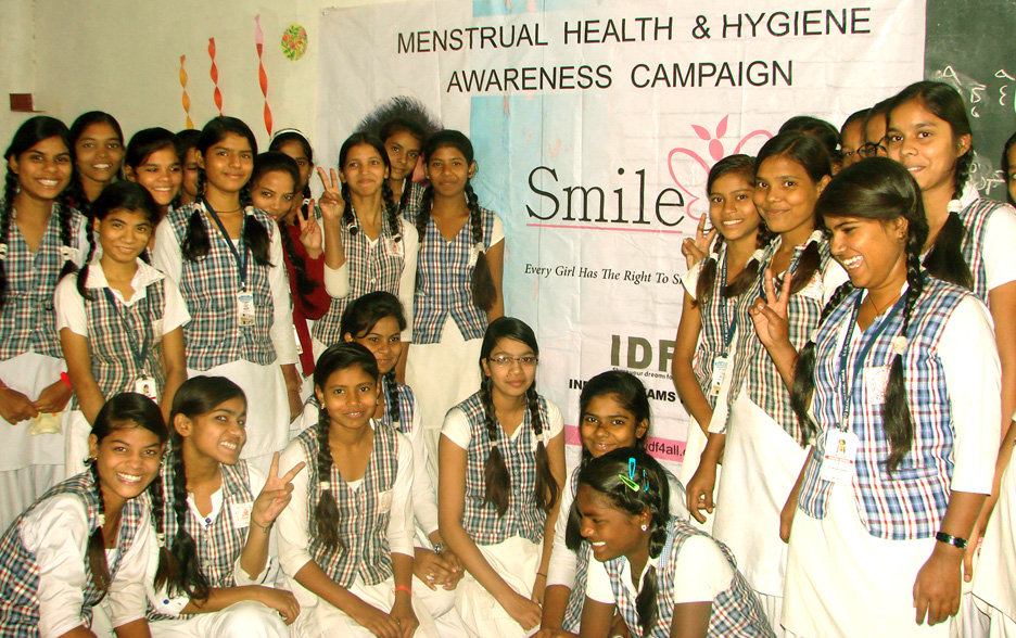 Support for menstrual health for girls in India