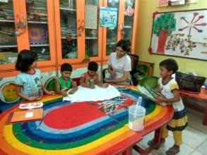 Children in the classroom, Asharan Orphanage