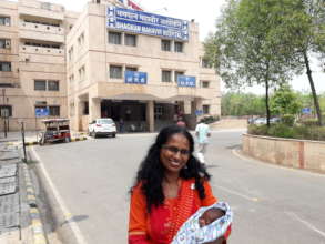 Bringing an abandoned baby from a hospital