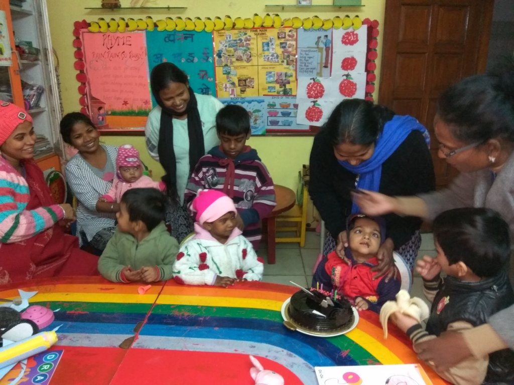 Birthday celebration for a child with CP