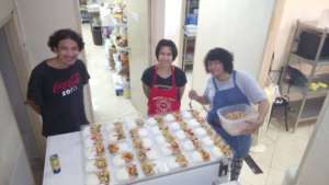 Tamar Center Staff prepares Food for Conference