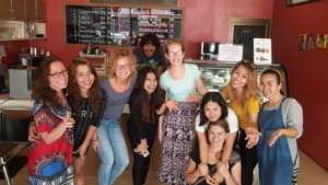 Some women from the bars visit our Center