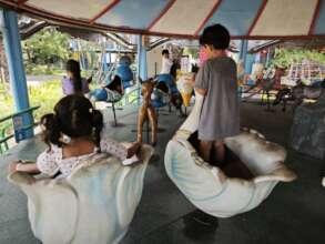 the kids enjoyed the rides