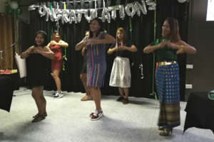 Students performing dance