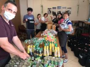 Tamar Team packing the food bags