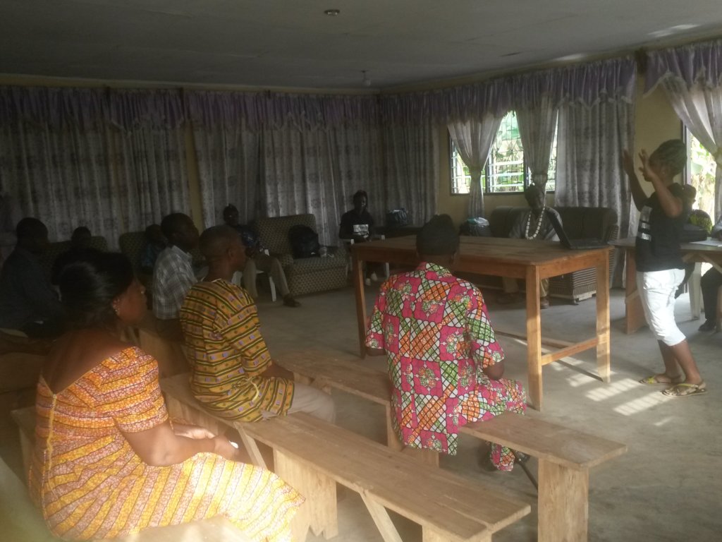 Sensitization with chiefs and household heads