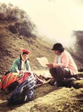 Escolastica, right, with docente Beatriz