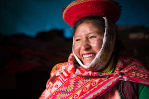 Ana Cecilia in her home in the community Kelccanka