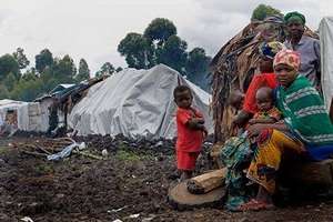 Maria and her family in Kibati, DRC
