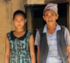 Anjali with her grandfather