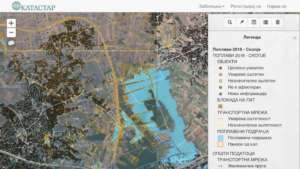 Map of flood damages in Skopje