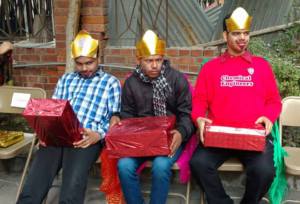 Young grown-ups are happy at the AFA X-Mas party