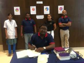 Somya With Team Aarohi  At Blood Donation Camp