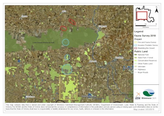 Map of Surveyed areas