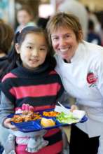 Chef Ann w/Student at Lunch