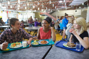 High School Students Eating Lunch