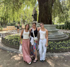 Mara on sabbatical with her daughter and niece