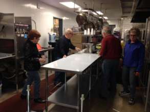PCS Volunteers Assemble New Prep Tables