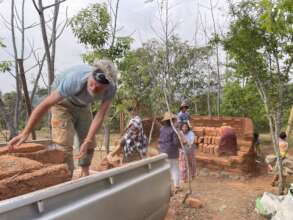 Adobe bricks dry and ready for building!