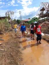 Carrying supplies to help those in need