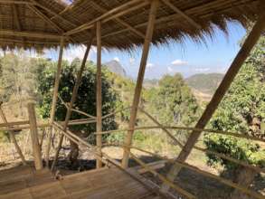 Views into surrounding villages from bamboo hall