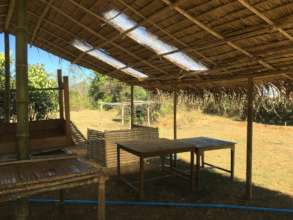 Our new bamboo kitchen at the farm.