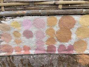 Natural lime plaster color samples for new house