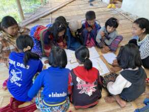English classes with the some of village children