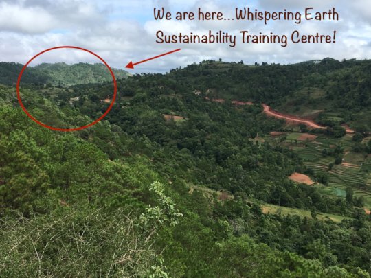 Location of farm in Danu village 1,500 meters
