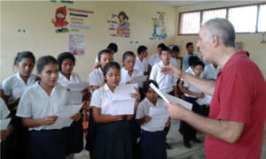 Jose teaches students to sing