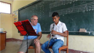 Clarinet practice with Jose