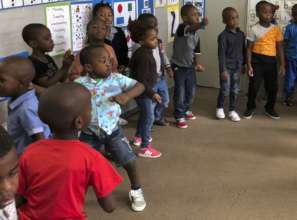Enthusiastic preschooler