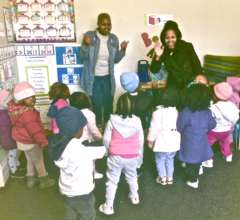 Class of 2-year-olds and a Lifeplayer.
