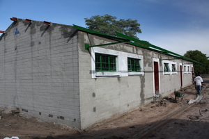 Completion is looming! Once the roofing materials arrive from So