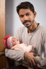 Sunny with his daughter, Susanne