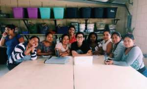 Our newest sewing participants and teacher!