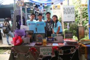Asep and his team with their products