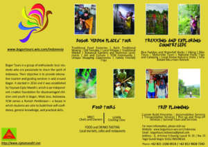 Bogor Tours and Graphic Design team made the flyer