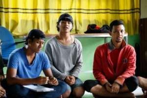 Sudrajat (Ajat) in the middle
