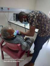 Doctor examining a patient