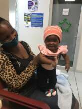 Mom and baby in the Maphiveni clinic