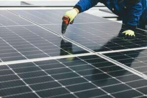 Solar panels being installed!