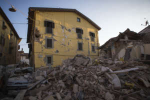 Houses in Amatrice after the earthquake, Aug 2016