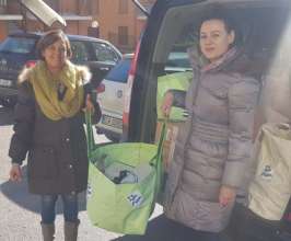 Antonella (left) with IsraAID staff