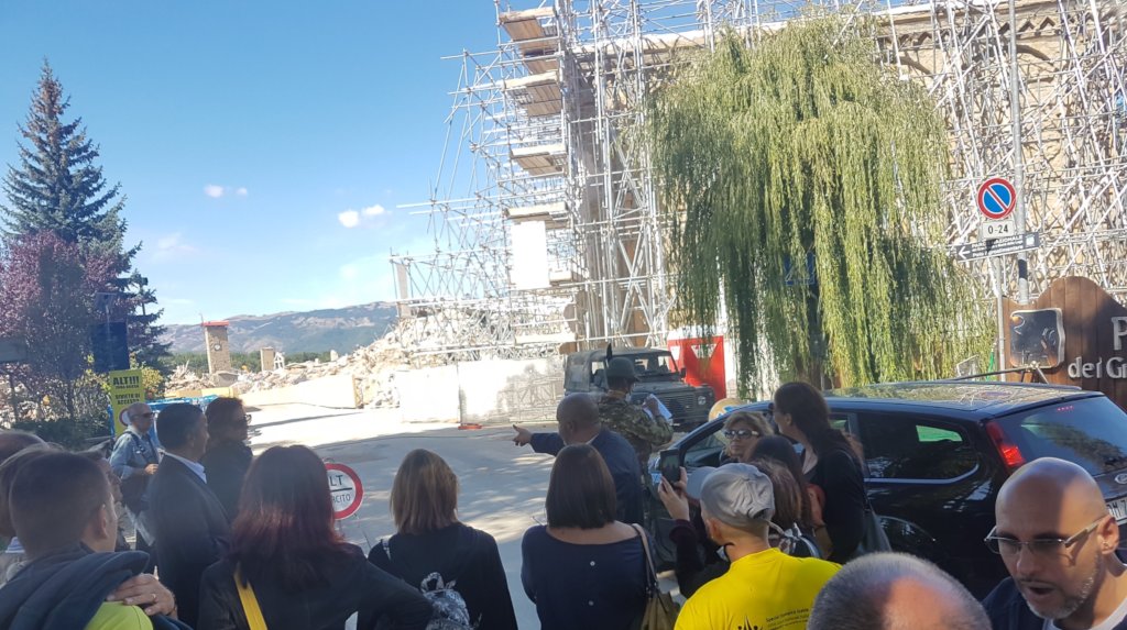 Visiting the Red Zone of the earthquake, Amatrice