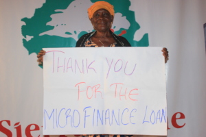 Mabinty is thankful for the microfinance loan