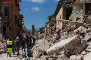 The destruction in the wake of the earthquake