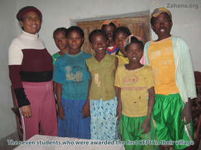 Seven happy and proud students