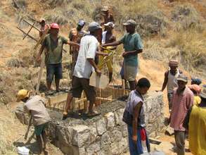 Building the water reservoir on the mountain 2006